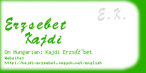 erzsebet kajdi business card